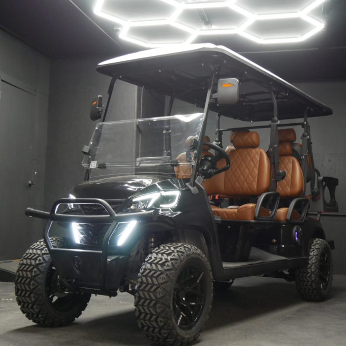 EA6R+ - Black Body, Brown Seats, Black Seat Stitching
